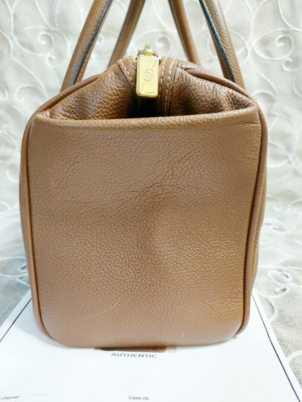 Vintage Gucci Brown Leather Boston Bag - Picture 7 of 15